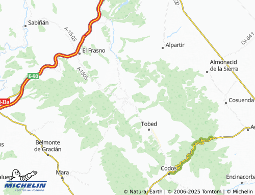 MICHELIN Santa Cruz de Grío map - ViaMichelin
