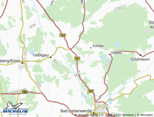MICHELIN Langennaundorf-Bahnhof map - ViaMichelin