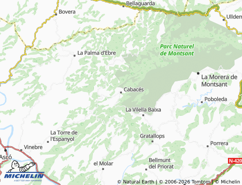 Carte MICHELIN Cabacés - ViaMichelin
