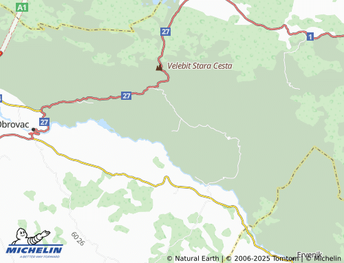 MICHELIN Golubić map - ViaMichelin