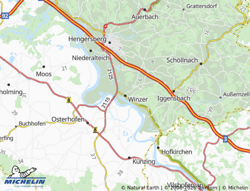 Mapa MICHELIN Winzer - ViaMichelin