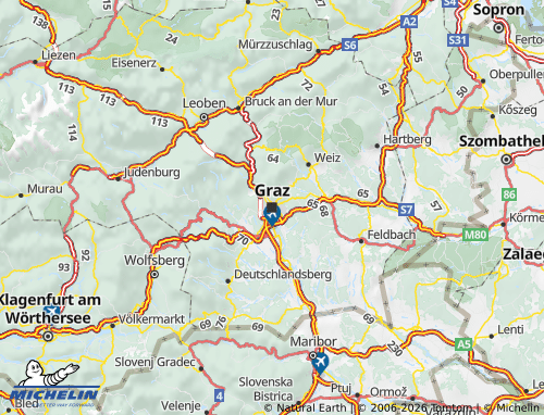 Carte MICHELIN Styrie - ViaMichelin