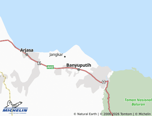 MICHELIN Wringin Anom map - ViaMichelin