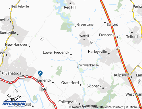 Carte MICHELIN Lower Frederick - ViaMichelin