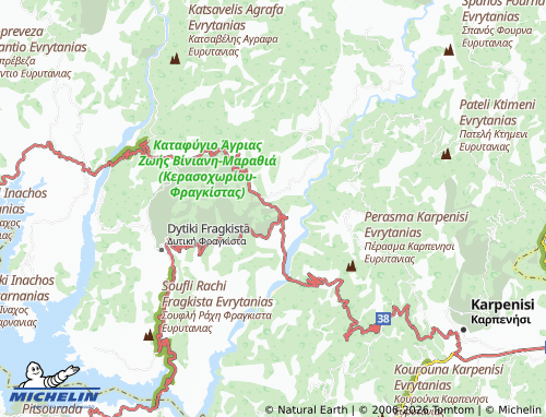 MICHELIN Nea Viniani map - ViaMichelin