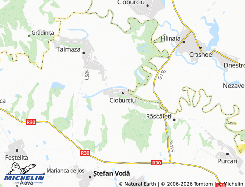 MICHELIN Cioburciu map - ViaMichelin