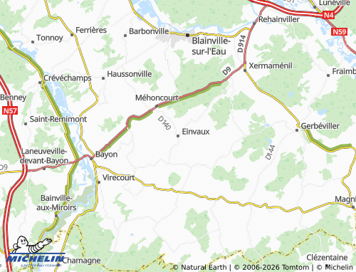 MICHELIN Einvaux map - ViaMichelin