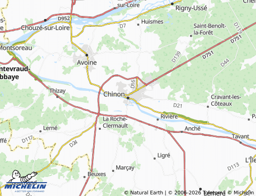 Mapa MICHELIN Chinon - ViaMichelin