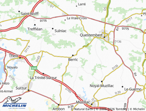 MICHELIN Berric map - ViaMichelin
