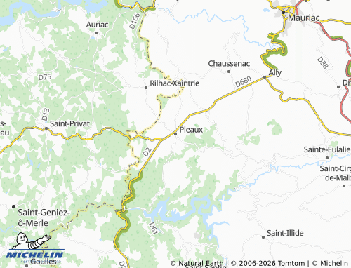 MICHELIN Pleaux map - ViaMichelin
