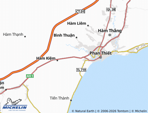 Mapa MICHELIN Hàm Mỹ - ViaMichelin