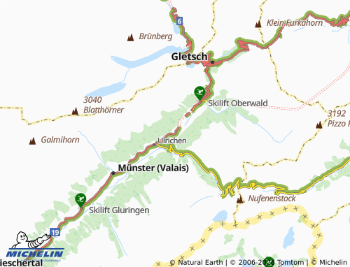 Mappa MICHELIN Obergesteln - ViaMichelin