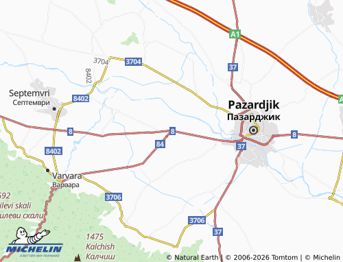MICHELIN Zvanichevo map - ViaMichelin