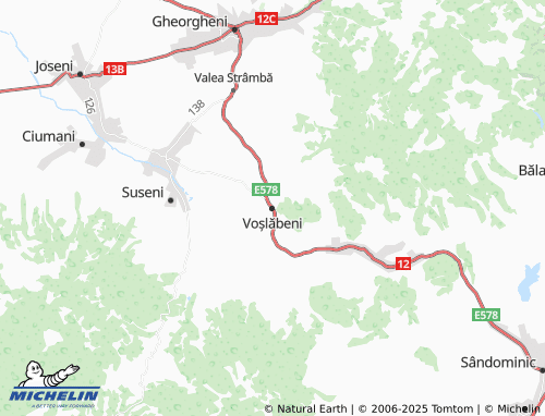 MICHELIN Voșlăbeni map - ViaMichelin