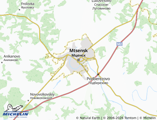 Carte MICHELIN Mtsensk - ViaMichelin
