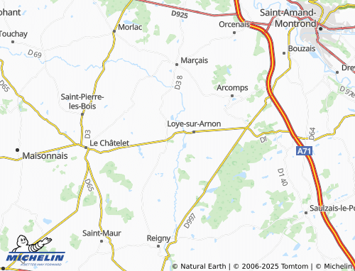 Carte MICHELIN Ardenais - ViaMichelin