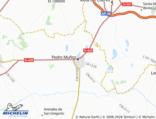MICHELIN Pedro Muñoz map - ViaMichelin