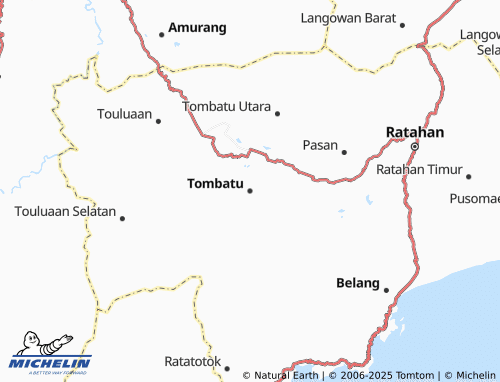 MICHELIN Tombatu map - ViaMichelin