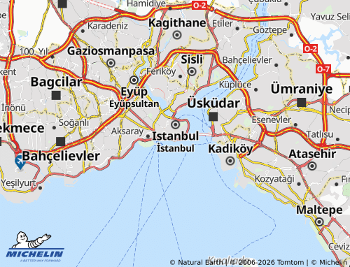 Mapa MICHELIN Binbirdirek - ViaMichelin