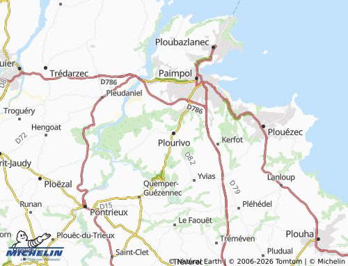MICHELIN Plourivo map - ViaMichelin