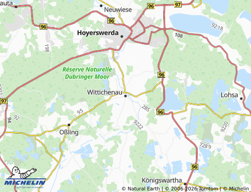 MICHELIN Wittichenau map - ViaMichelin