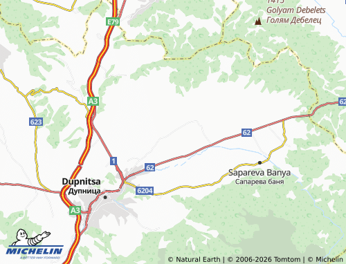MICHELIN Cherven breg map - ViaMichelin