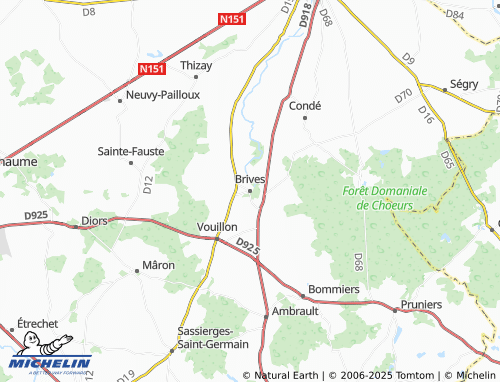 MICHELIN-Landkarte Brives - ViaMichelin