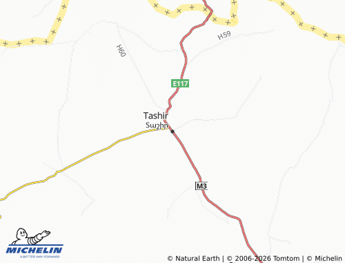 MICHELIN Tashir map - ViaMichelin