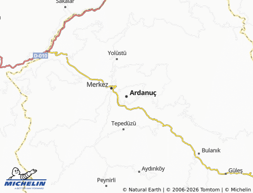 Mappa MICHELIN Ardanuç - ViaMichelin