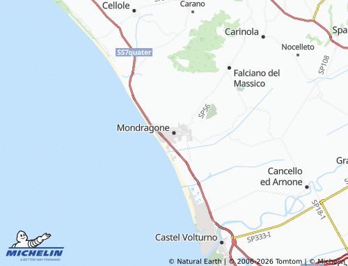 Carte MICHELIN Mondragone - ViaMichelin