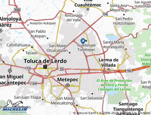 MICHELIN-Landkarte Paseos de Toluca - ViaMichelin