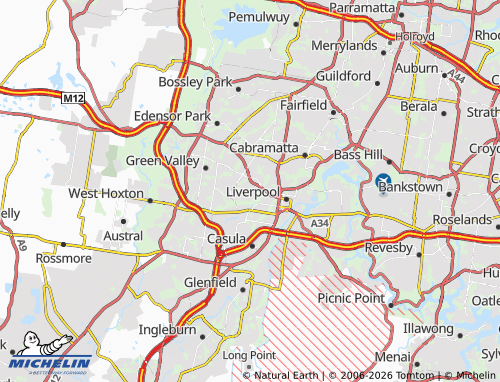 Mapa MICHELIN Ashcroft - ViaMichelin