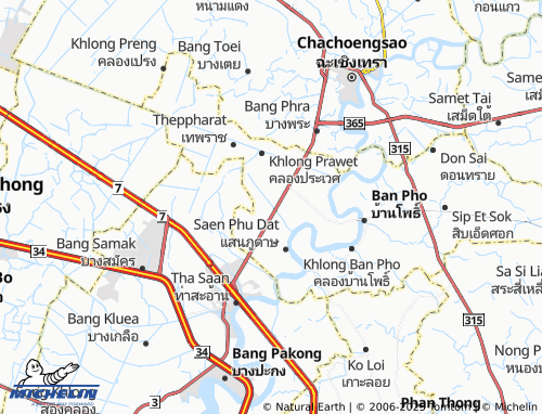 MICHELIN Lat Khwang map - ViaMichelin