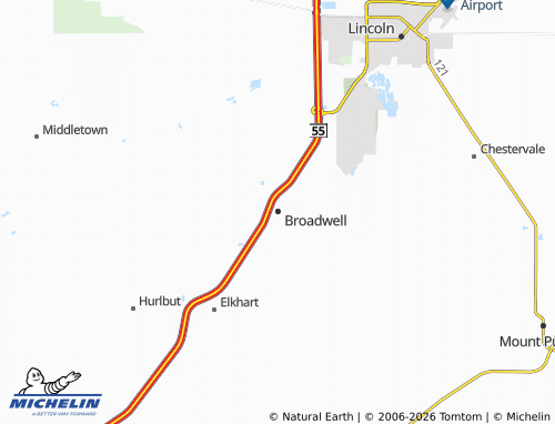 Mapa MICHELIN Broadwell - ViaMichelin