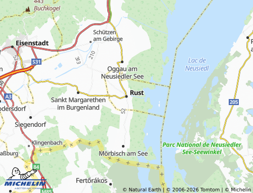 Mappa MICHELIN Rust - ViaMichelin