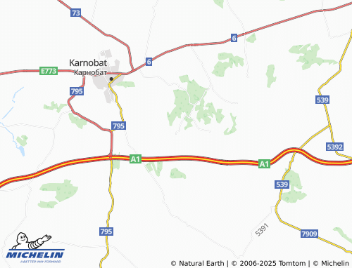 MICHELIN Kozare map - ViaMichelin