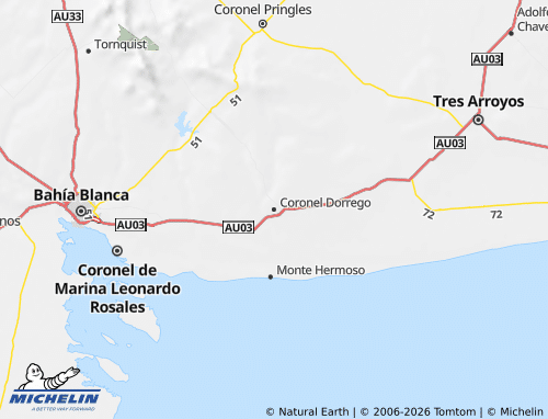 MICHELIN-Landkarte Coronel Dorrego - ViaMichelin
