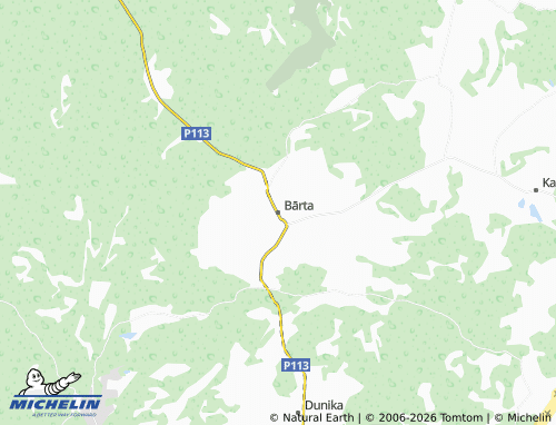 Mapa MICHELIN Bārtas pagasts - ViaMichelin