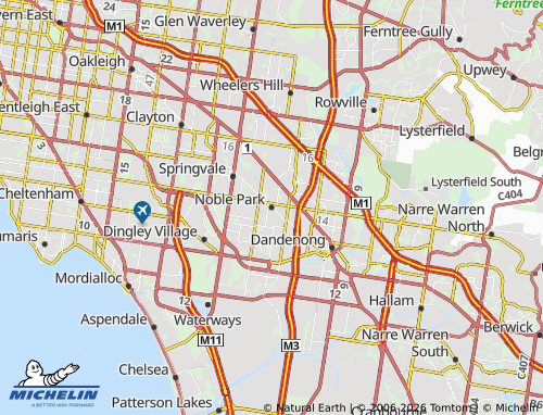 Mapa MICHELIN Noble Park - ViaMichelin