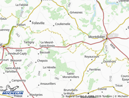 MICHELIN-Landkarte Broyes - ViaMichelin