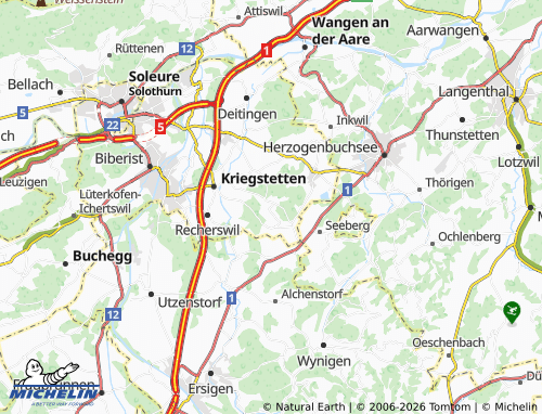MICHELIN Hersiwil map - ViaMichelin