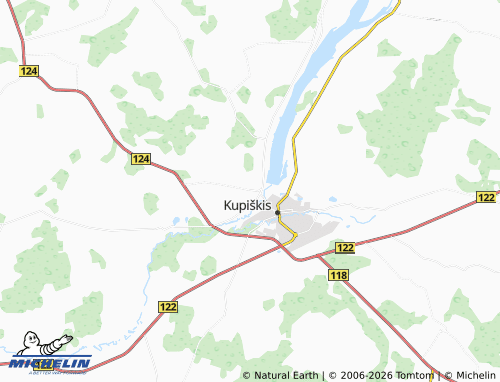 Mapa MICHELIN Paketuriai - ViaMichelin