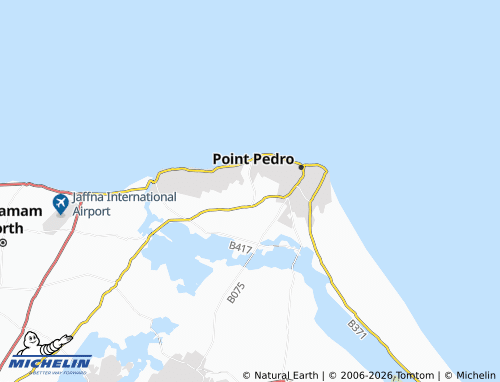 Mapa MICHELIN Nelliaddy North - ViaMichelin