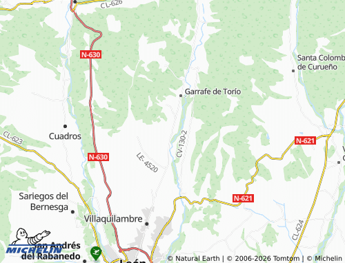 MICHELIN Palazuelo de Torío map - ViaMichelin