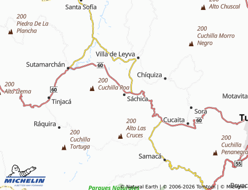 Mapa MICHELIN Sáchica - ViaMichelin