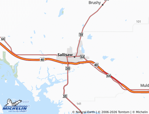 Carte MICHELIN Sallisaw - ViaMichelin