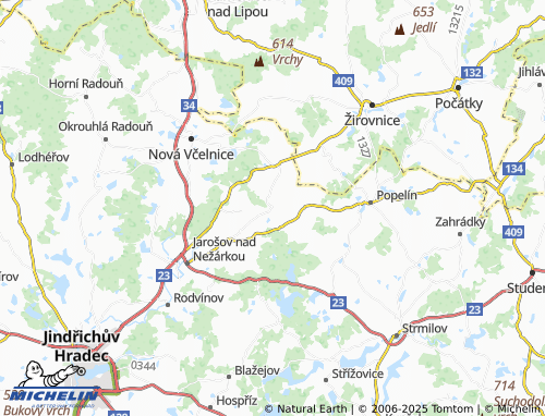 MICHELIN Kamenný Malíkov map - ViaMichelin