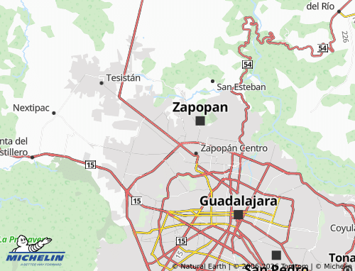 Mapa MICHELIN Lomas de Zapopan - ViaMichelin