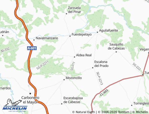 MICHELIN Aldea Real map - ViaMichelin