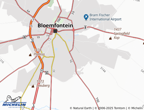 MICHELIN Bloemside Phase 4 map - ViaMichelin